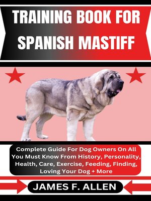 cover image of TRAINING BOOK FOR SPANISH MASTIFF